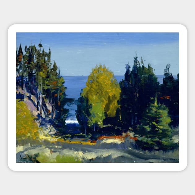 The Grove - Monhegan by George Bellows Sticker by Classic Art Stall